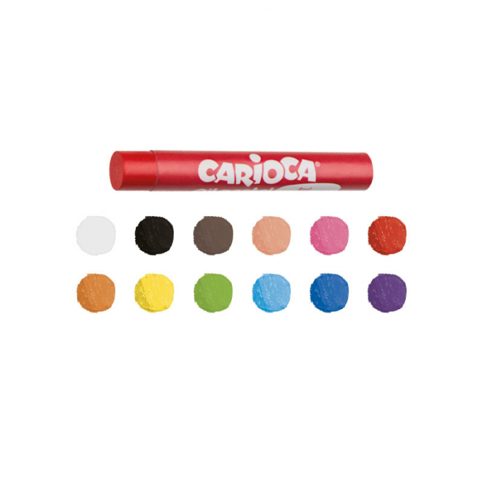 Creioane cerate pentru copii - set 12 buc - Carioca Oil Pastel. [4]