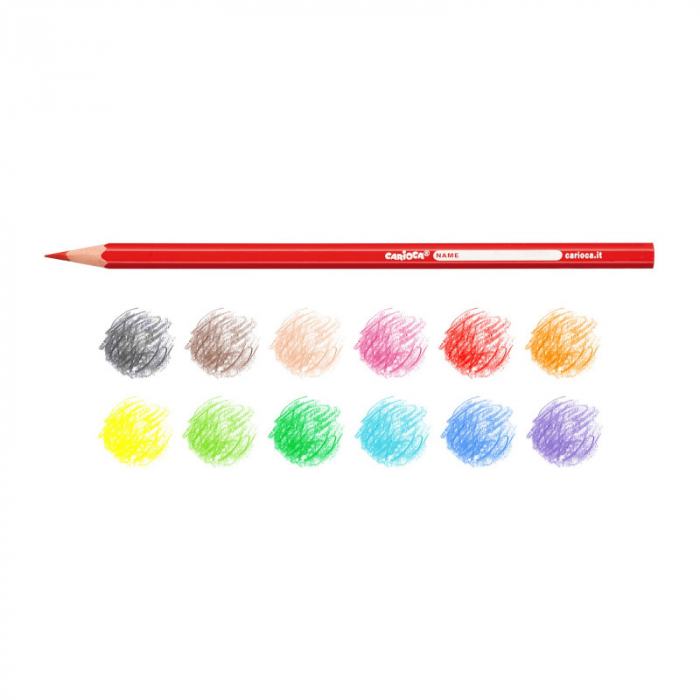 Creioane colorate pentru copii la set de 12 buc - Carioca. [2]