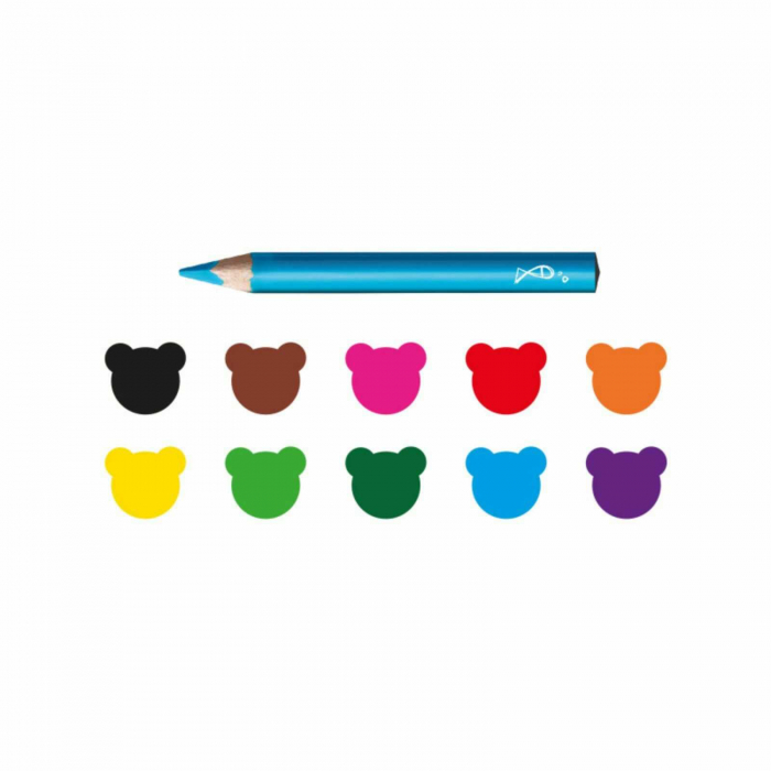 Set 10 creioane colorate Carioca Baby varsta 2 ani. [5]