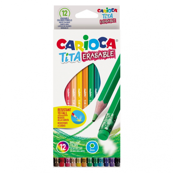 Creioane colorate care se sterg Tita Erasable, set 12 culori. [1]