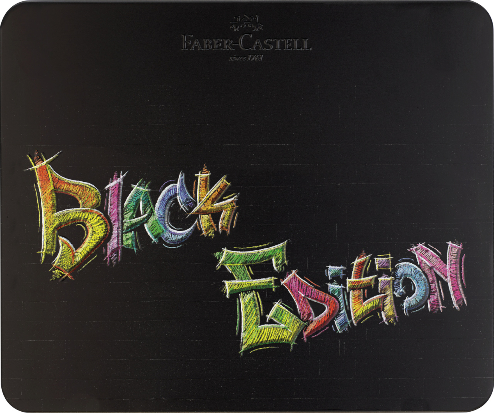 Creioane colorate 100 culori black edition cutie metal faber-castell [3]