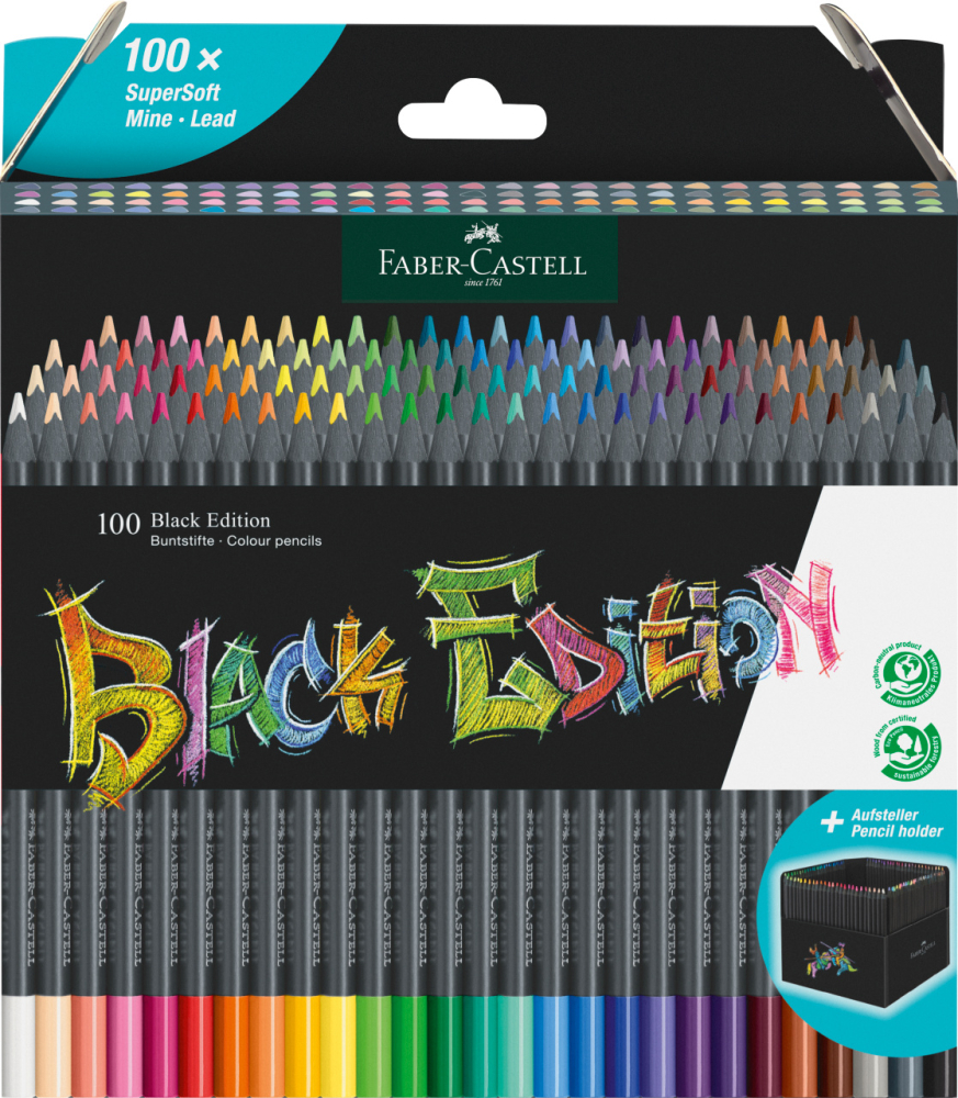 Creioane colorate 100 culori black edition faber-castell [2]