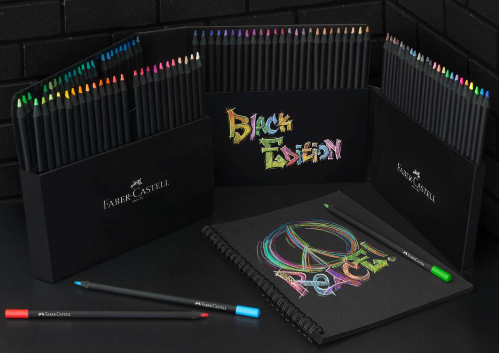 Creioane colorate 100 culori black edition faber-castell [3]