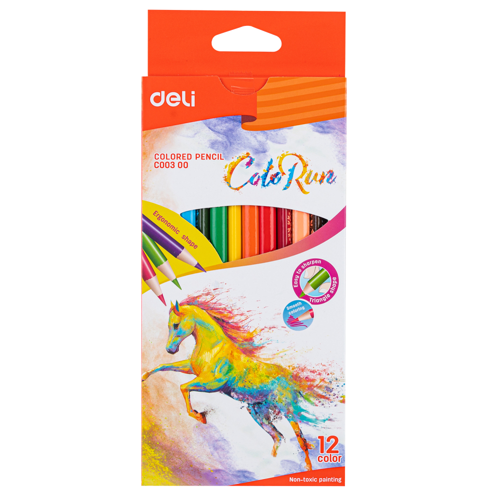 Creioane colorate 12 culori colorun deli [1]