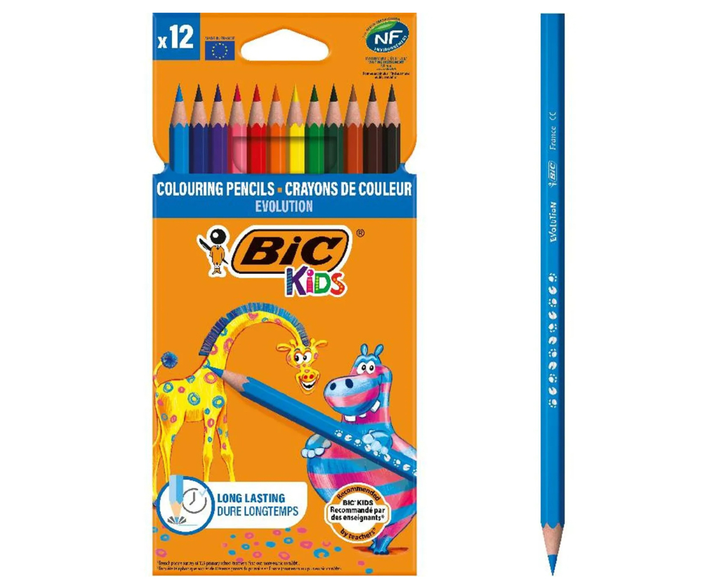 Creioane colorate 12 culori evolution bic [2]