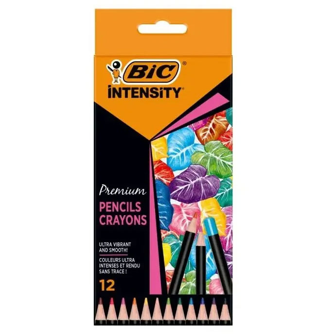 Creioane colorate 12 culori intensity premium bic [1]