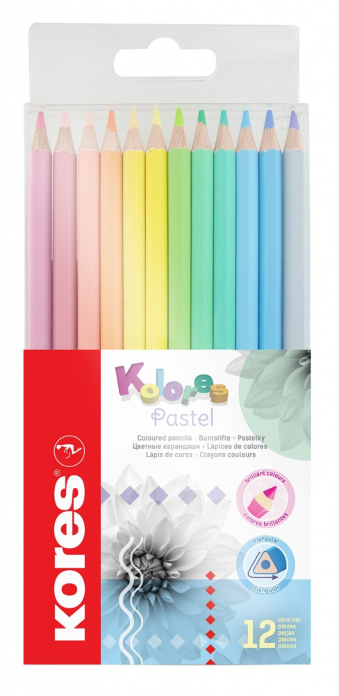 Creioane colorate 12 culori pastel kores [1]