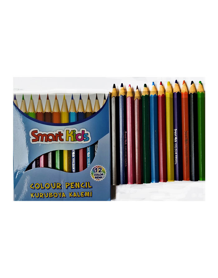 Creioane colorate 12 culori scurte Smart Kids  Globox [1]