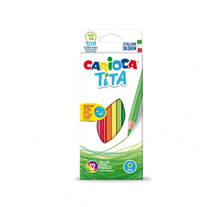 Pret creioane colorate pentru copii Carioca Tita 12 culori. [1]