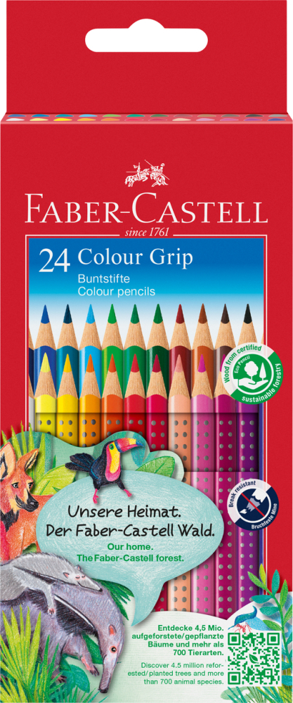 Creioane colorate 24 culori grip 2001 faber-castell [1]