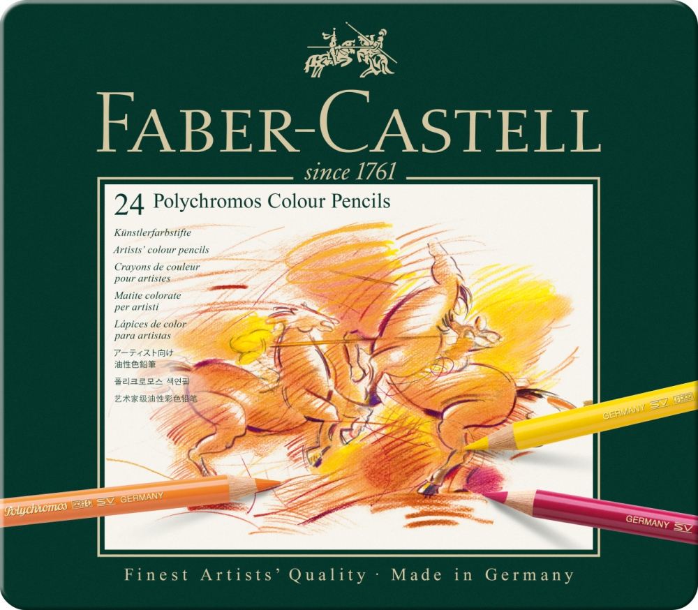 Creioane colorate 24 culori polychromos faber-castell [1]