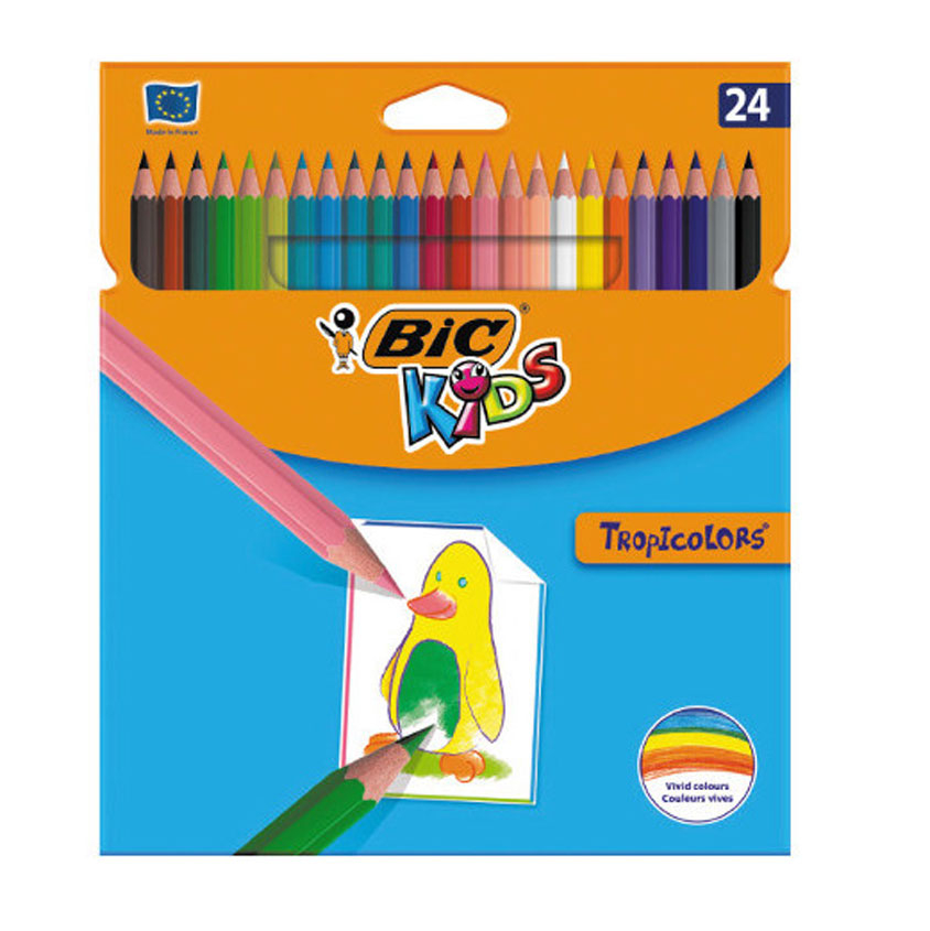 Creioane colorate 24 culori tropicolors bic [1]