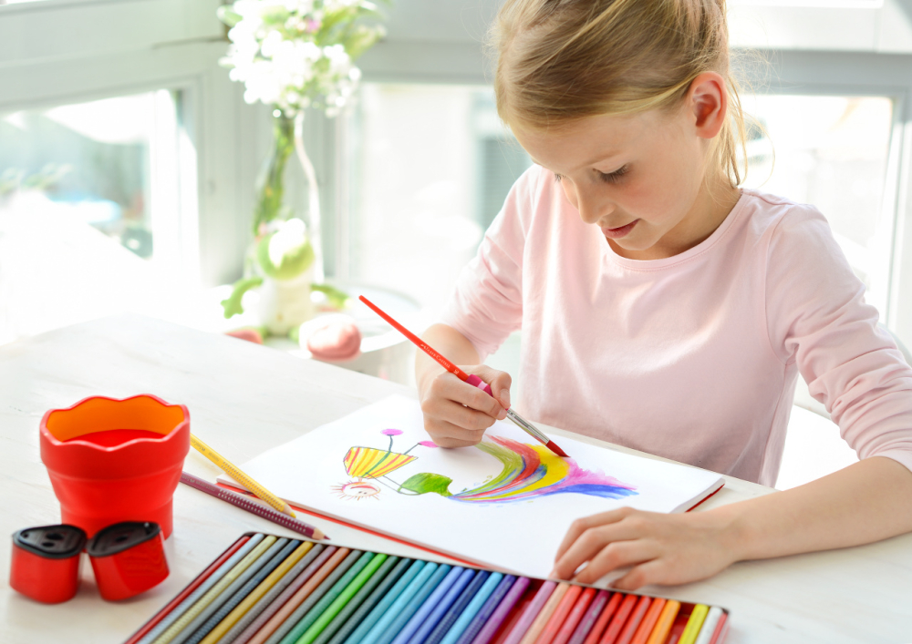Creioane colorate 36 culori cutie metal grip 2001 faber-castell [2]