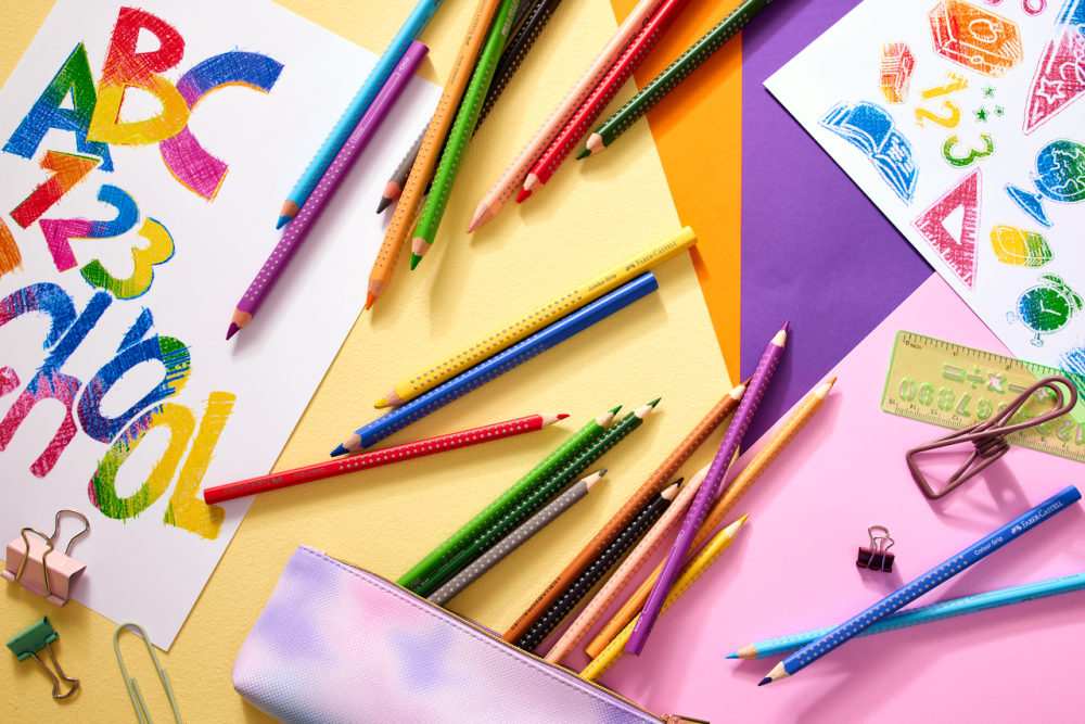 Creioane colorate 6 culori jumbo grip faber-castell [4]