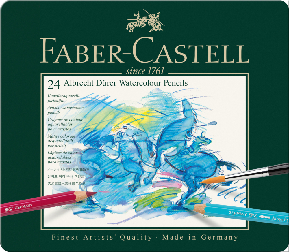 Creioane colorate acuarela 24 culori a. durer faber-castell [1]