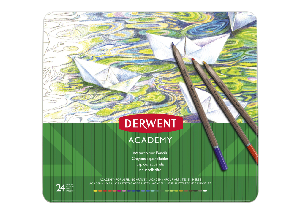 Creioane colorate acuarela 24 culori derwent academy [1]