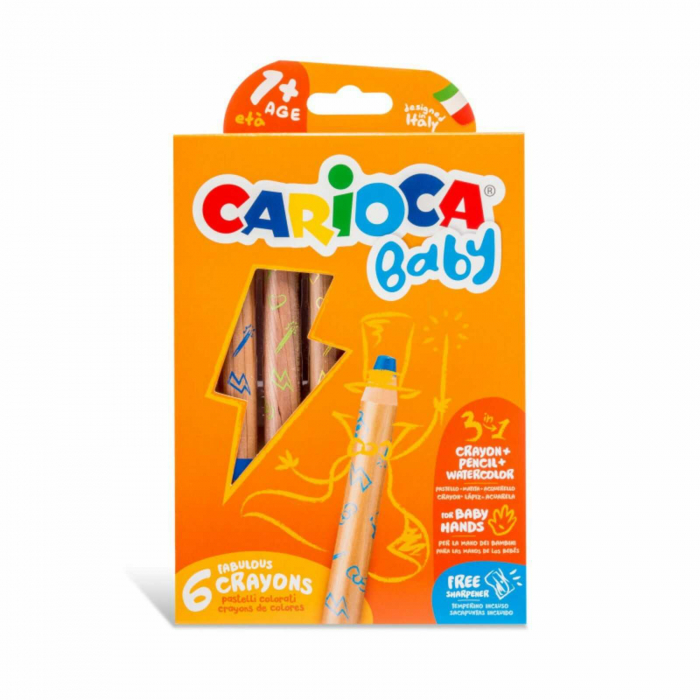 Carioca Baby creioane color pentru copiii cu varsta de 1 an. [1]