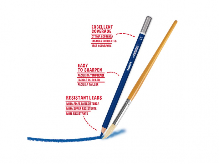 Creioane colorate cu efect de acuarela, CARIOCA Aquarell 24/set, in cutie metalica [3]