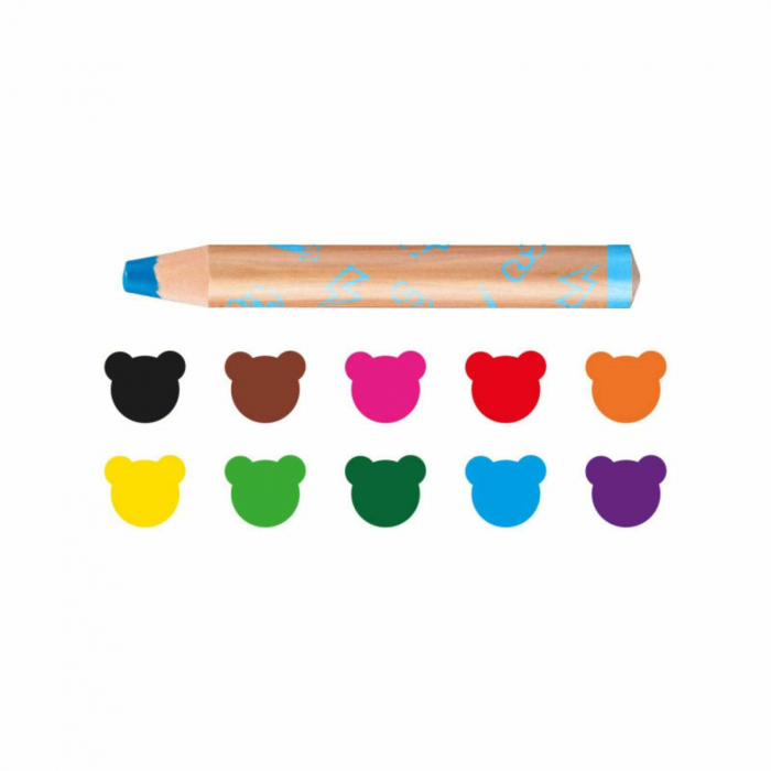Creioane colorate cu varf moale pentru bebelusi, 10/set [4]