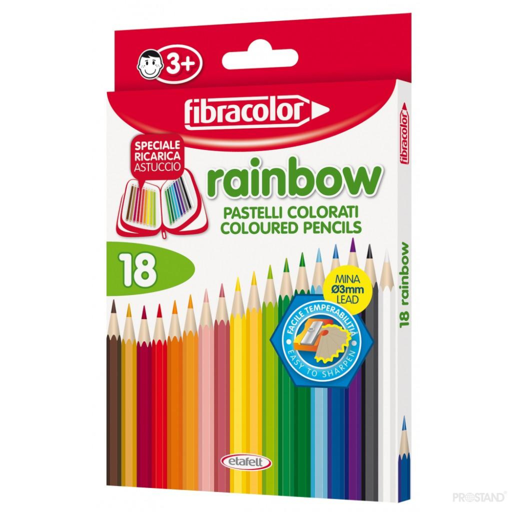 Creioane colorate Fibracolor Rainbow 18 culori [1]