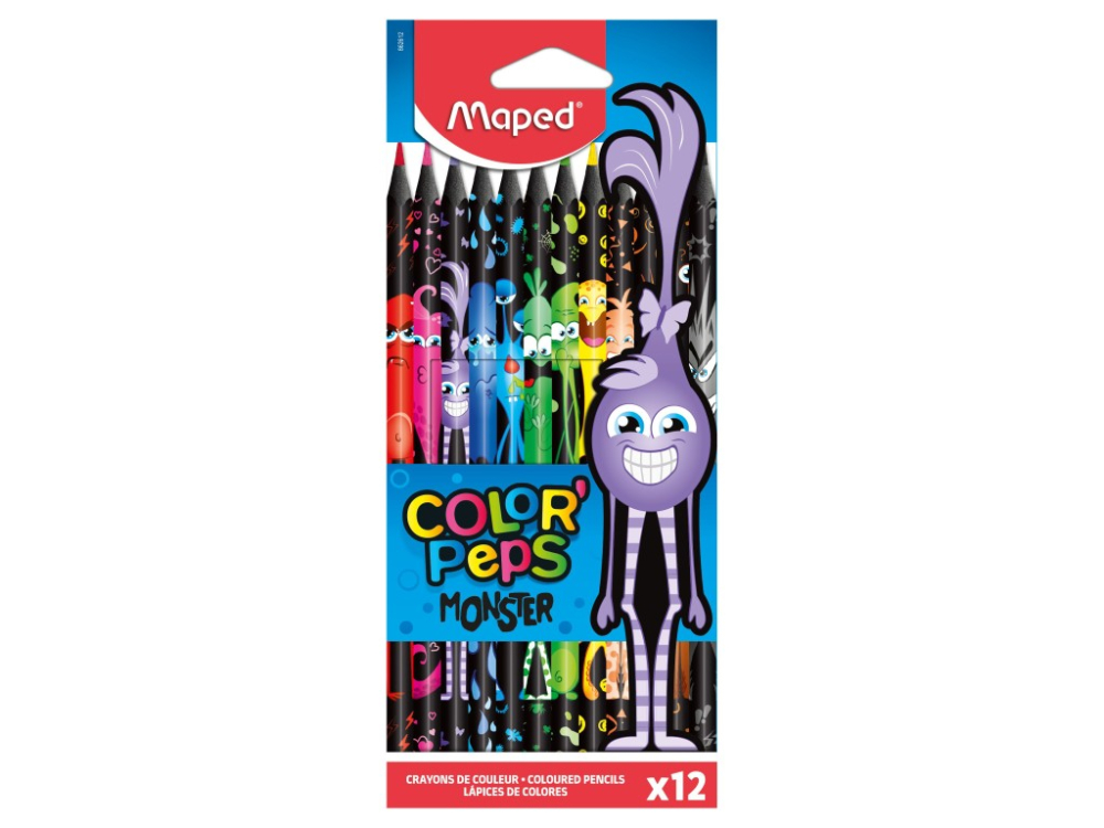 Creioane colorate Maped Color'Peps Monsters 12 culori [1]