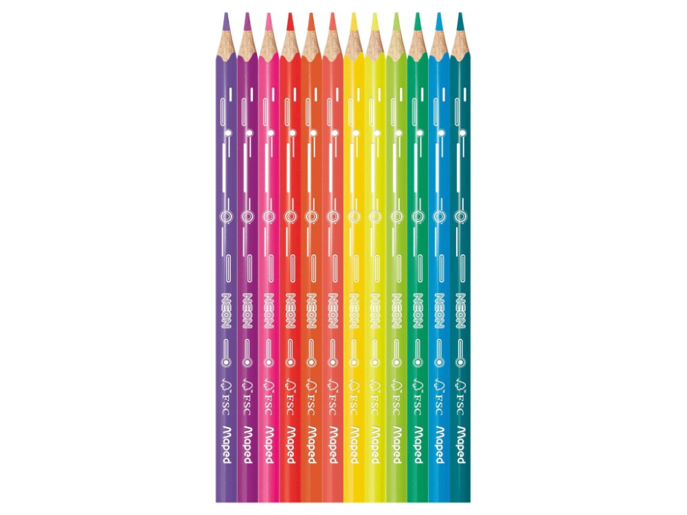 Creioane colorate Maped Color'Peps Neon 12 culori/set FSC [3]
