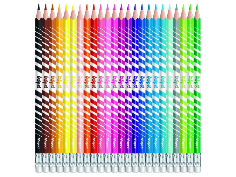 Creioane colorate Maped Color'Peps Oops cu gumă 24 culori [2]