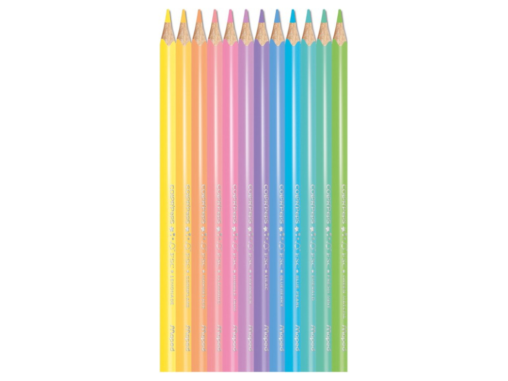 Creioane colorate Maped Color'Peps Pastel 12 culori/set FSC [2]