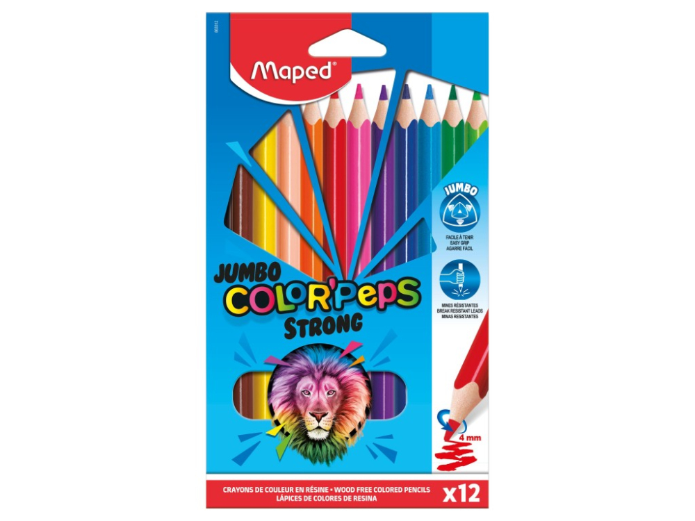 Creioane colorate Maped Color'Peps Strong Jumbo 12 culori/set [1]