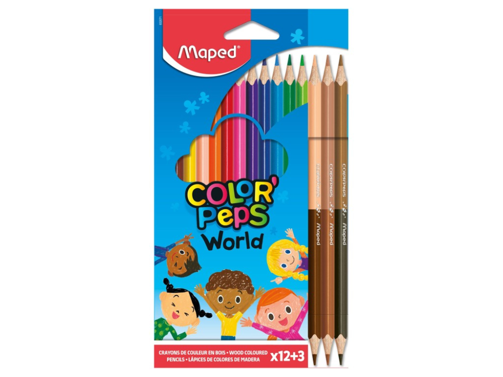 Creioane colorate Maped Color'Peps World 12+3 culori [1]