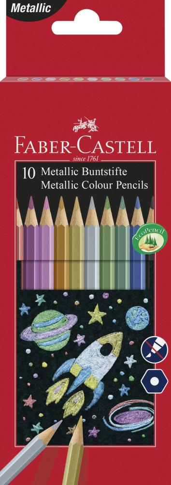 Creioane colorate metalizate 10 culori faber-castell [1]