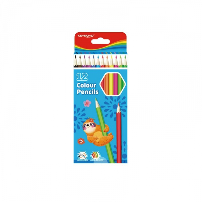 Set 12 creioane colorate, hexagonale, 12 culori, blister carton [1]