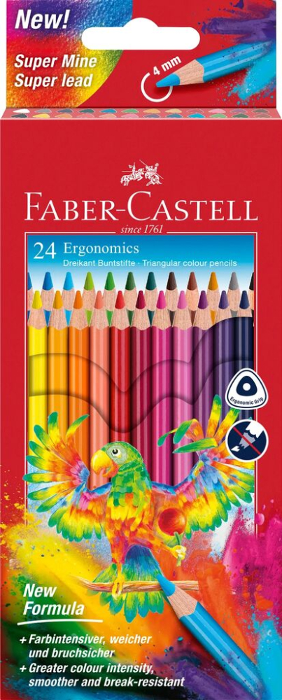 Creioane colorate triunghiulare 24 culori ergonomics faber-castell [1]