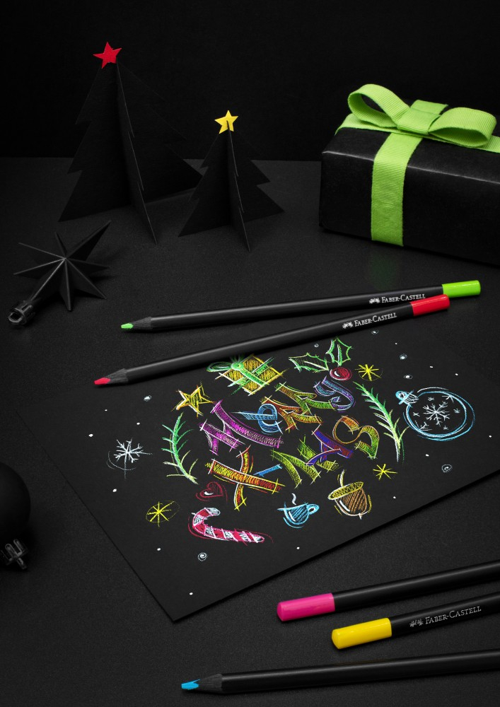 Creioane colorate triunghiulare black edition Faber-Castell 36 culori/set [4]