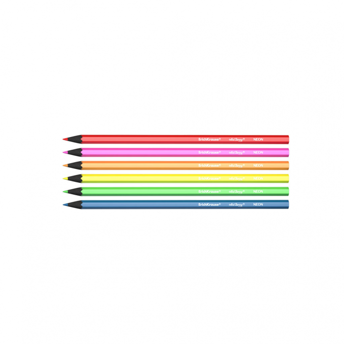 Creioane hexagonale de culoare Neon, 6 culori [2]