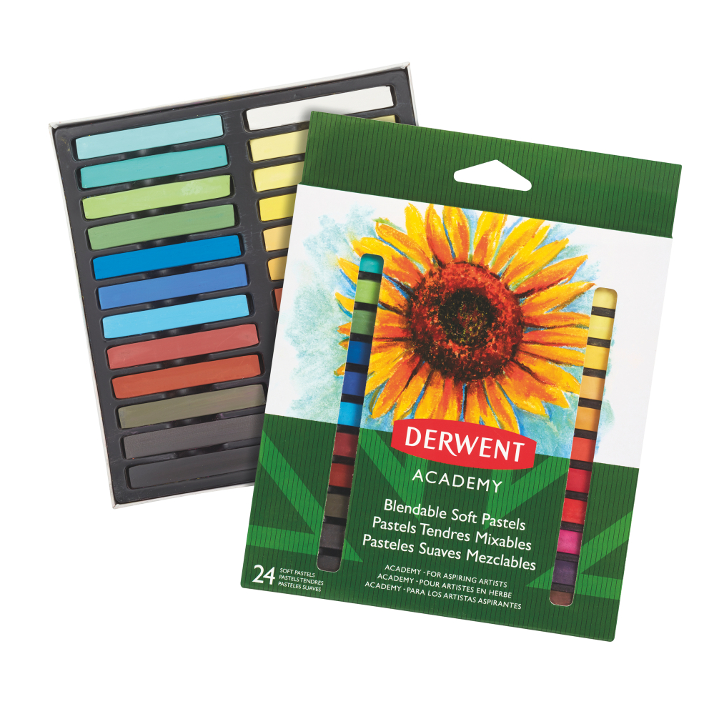 Creioane pastel soft 24 culori derwent academy [2]