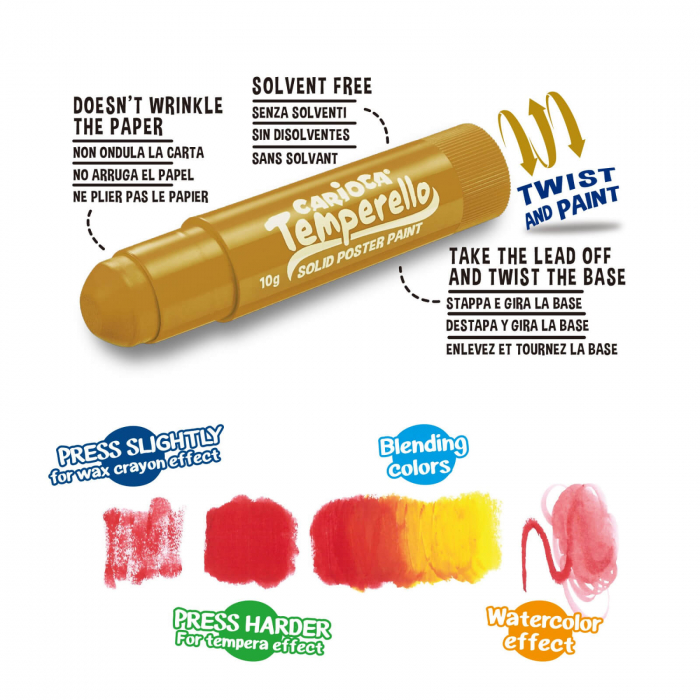 Creion tempera Temperello Metallic, 6 buc / set - pret. [5]