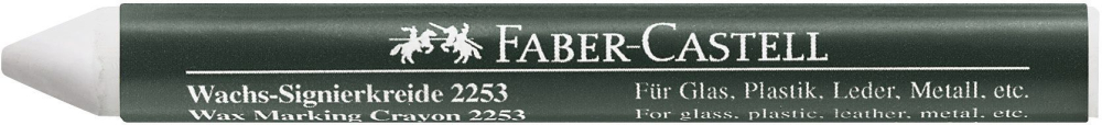 Creion cerat 2253 suprafete lucioase alb faber-castell [2]