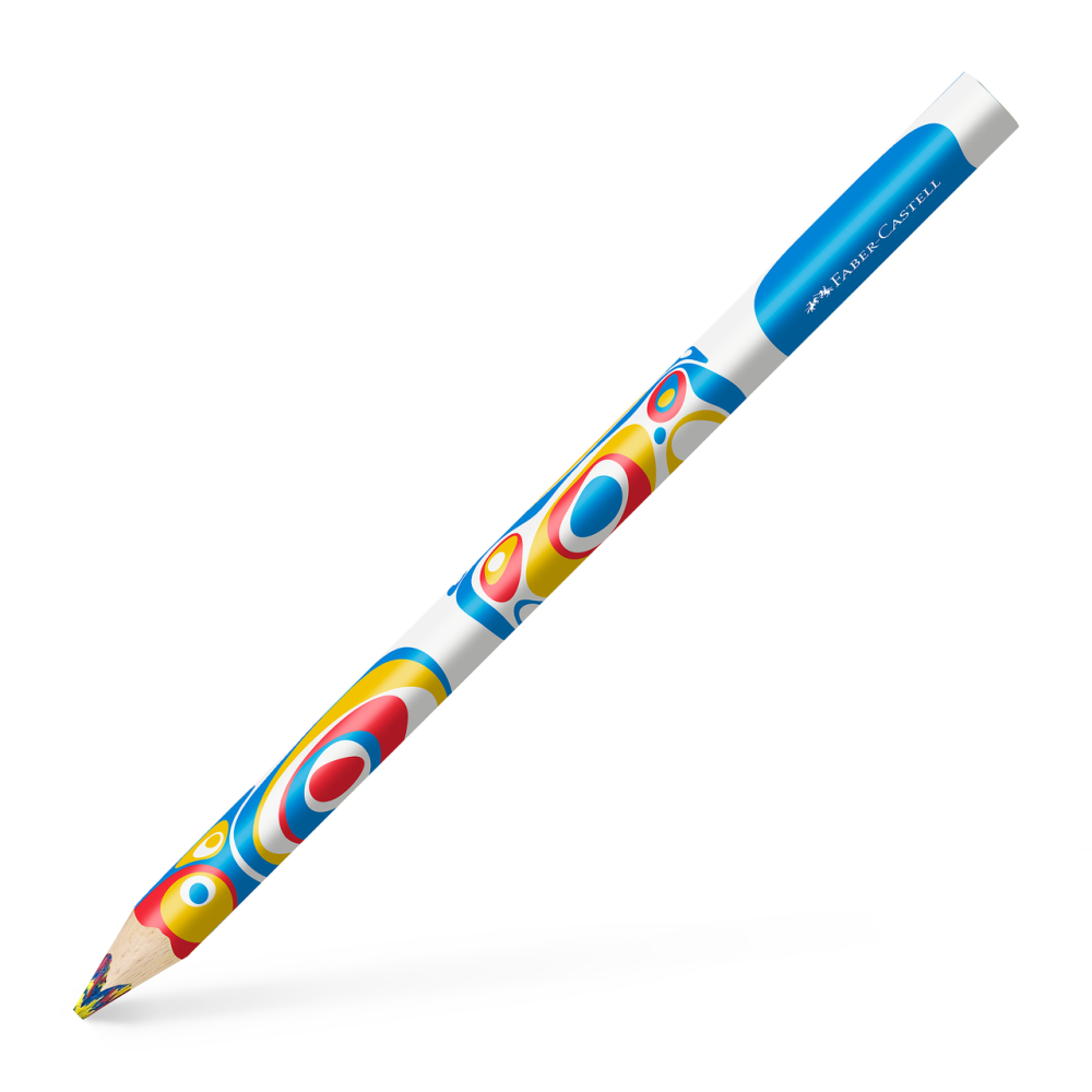 Creion colorat jumbo multicolor rosu-albastru-galben faber-castell [1]