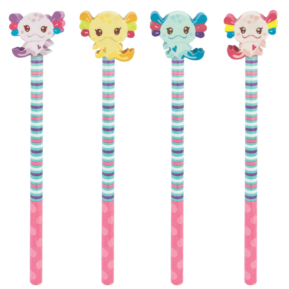 Creion grafic Salamandra cu radiera, 4 modele (24 buc/display), copii varsta 4 ani+,6 ani+,8 ani+ [2]