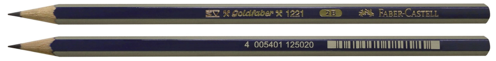Creion grafit 2b fara guma goldfaber 1221 faber-castell [4]