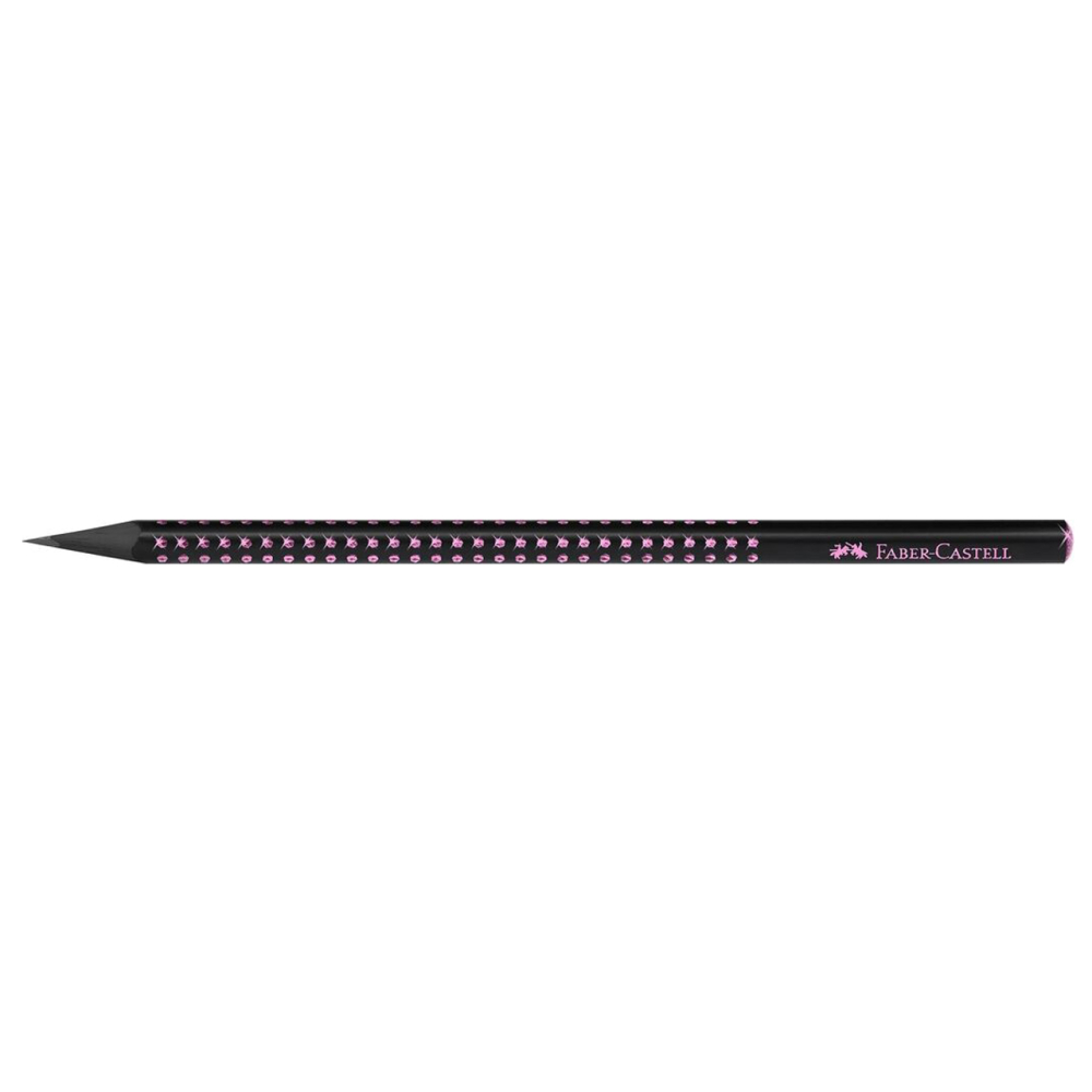 Creion grafit b grip sparkle lemn negru midnight rose faber-castell [2]