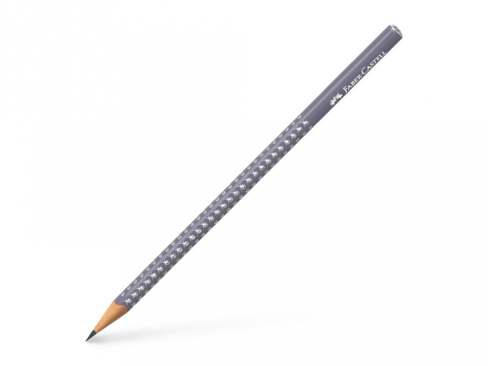 Creion grafit B rotund sparkle gri 2021 Faber-Castell [1]