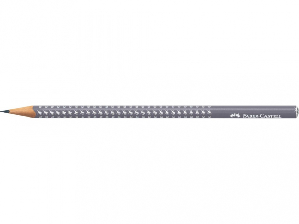 Creion grafit B rotund sparkle gri 2021 Faber-Castell [2]