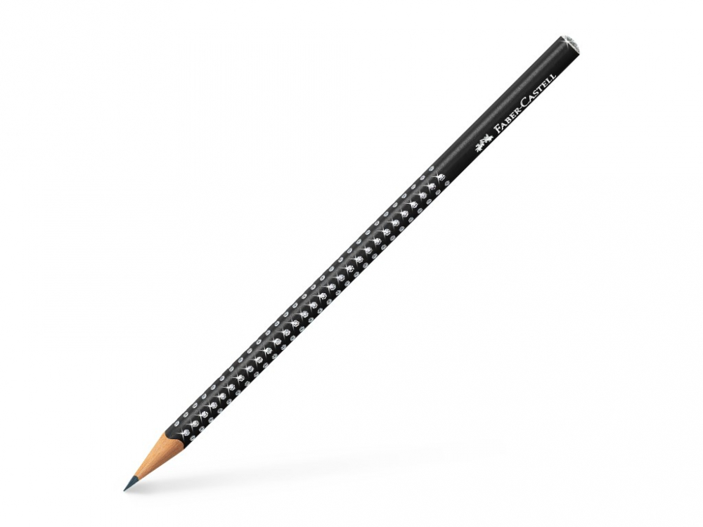 Creion grafit B rotund sparkle negru 2024 Faber-Castell [1]