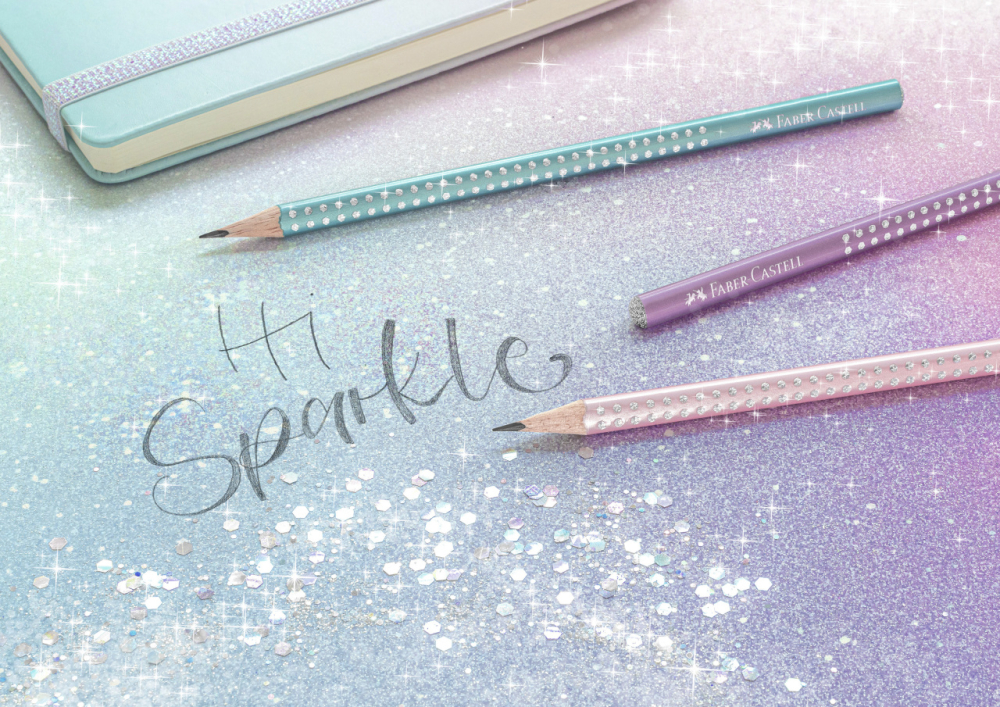Creion grafit b sparkle bleu ocean metalizat 2023 faber-castell [4]