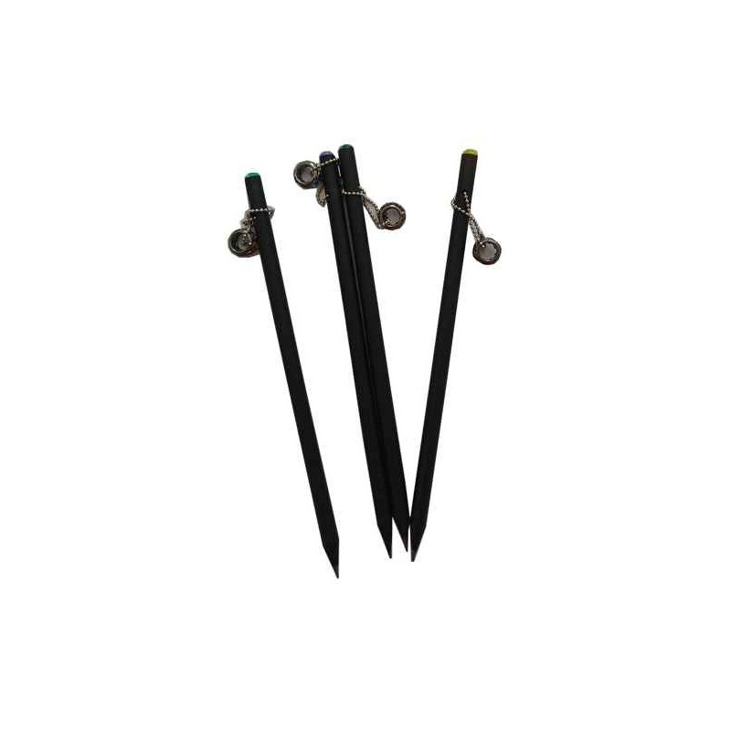 Creion grafit CNX Diamant KS3401-7, HB, corp rotund negru, acryl, cap cu pandantiv diverse culori [6]