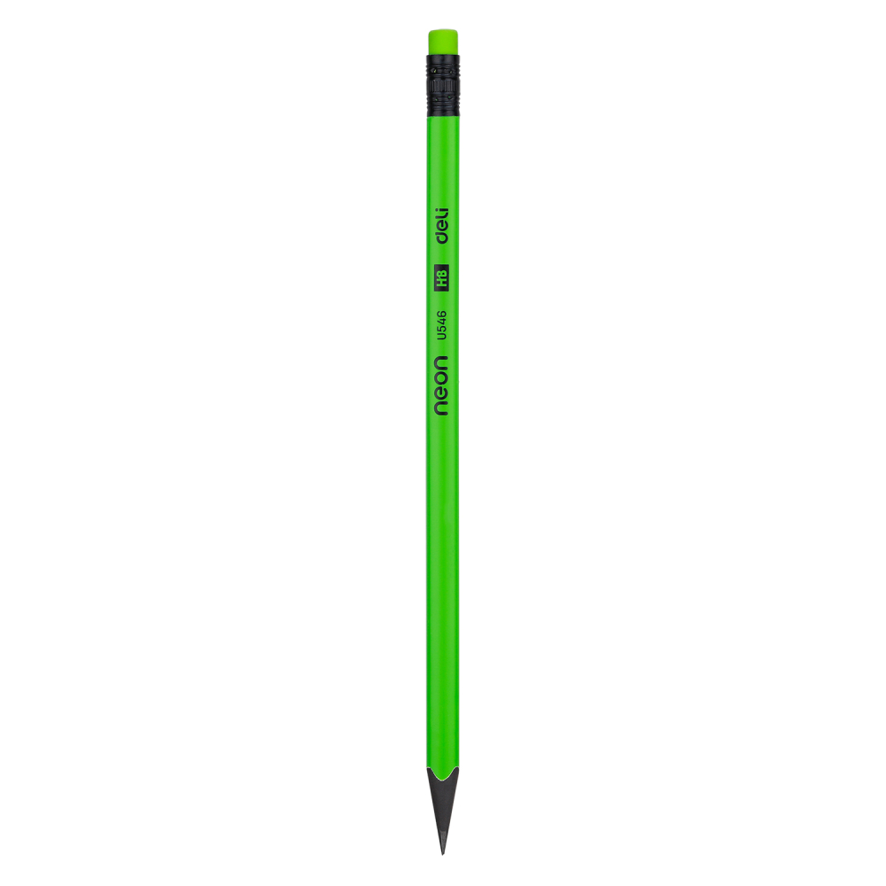 Creion grafit cu guma fara lemn hb neon deli [4]