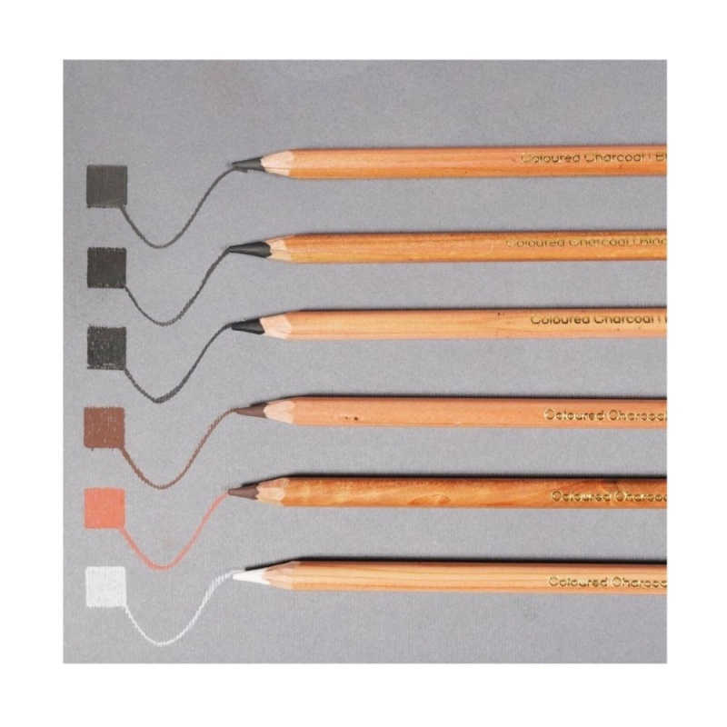 Creion grafit Mont Marte MPN0042, 6 culori pamantii, set 12 buc [2]