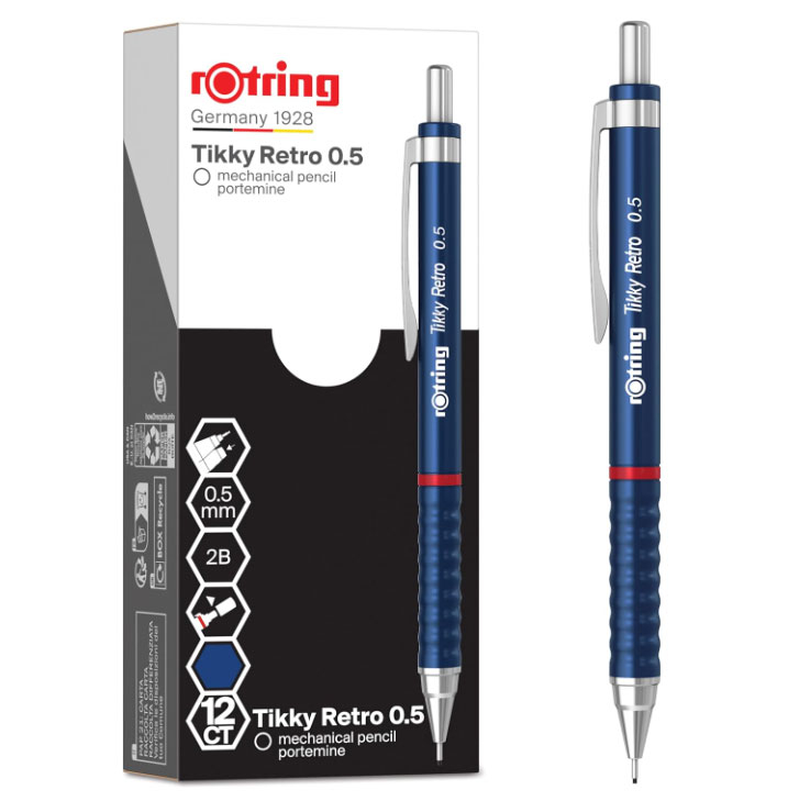Creion mecanic 0.5mm tikky 3 albastru retro rotring [3]